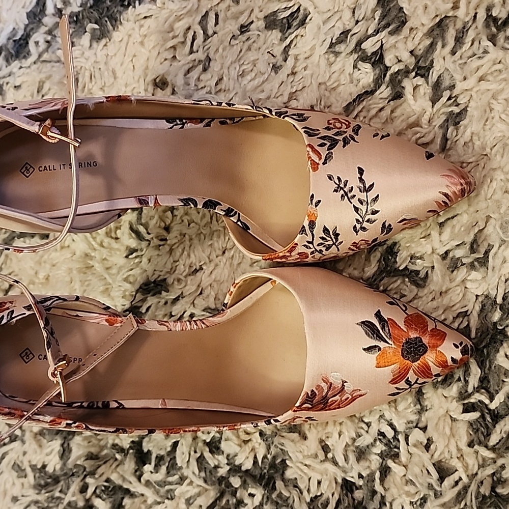 Call It Spring Pink/Orange Heels Size 11